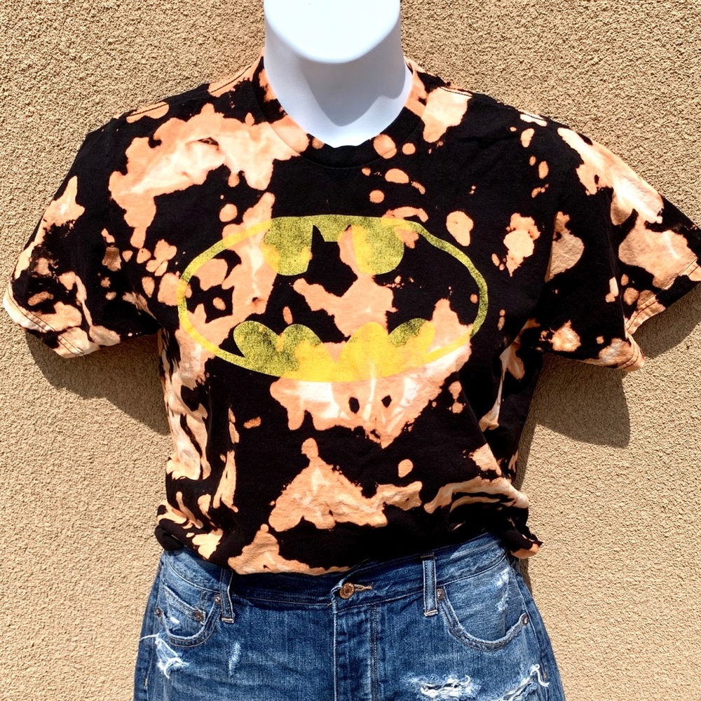 Batman Custom Bleach Crop Top